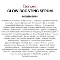 Benove Glow Boosting Serum w Peptides Glutathione Korean Skincare Radiant Glow