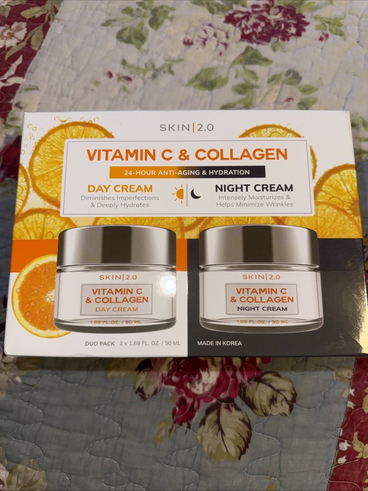 Skin 2.0 Vitamin C & Collagen day and night cream new