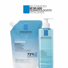 Oil-Free Foaming Facial Cleanser with Niacinamide & Ceramides, Pore Cleanser for