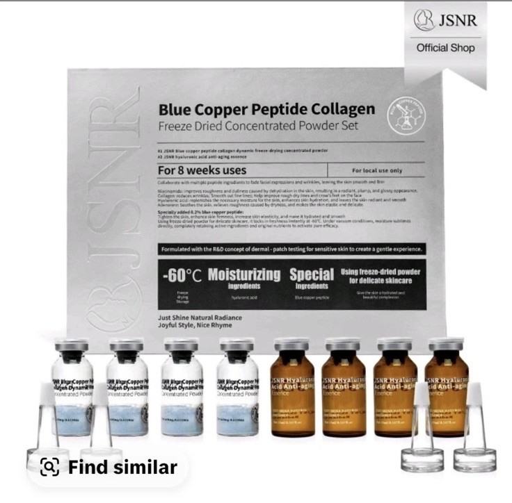 *JSNR Blue Copper Peptide Collage Freeze Dried Concentrated Powder Set-Anti Age*