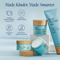 Kind Science 3Piece Skin Care Set, Gentle Cleanser, Hydration Cream, Eye Crea…