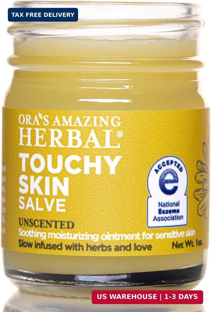 Ora&rsquo;s Amazing Herbal Touchy Skin Salve, Eczema Cream for Kids and Adults, Natura
