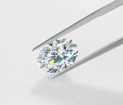 Beautiful Lab Grown Diamond CVD Oval Cut 4 Ct D Color FL Clarity Certified Loose