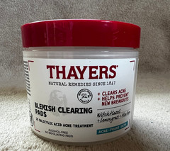 Thayers Blemish Clearing Pads for Acne 60 Exfoliating Pads in each Exp 8/2027
