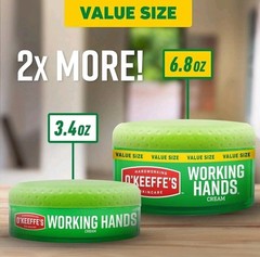 2-Pack O&rsquo;Keeffe&rsquo;s Working Hands Hand Cream Value Size – Two 6.8 Ounce Jars