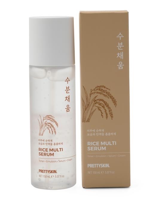 New PRETTYSKIN KOREA GLASS SKIN RICE MULTI FACE 4in1 SERUM TONER CREAM EMULSION