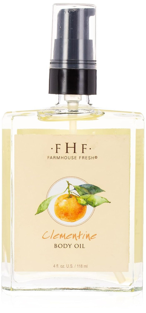 Farmhouse Fresh Clementine Body Oil, Orange, 4 Fl Oz (Pack of 1)