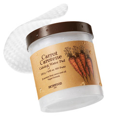 SKINFOOD Carrot Carotene Toner Pads, Hydrating & Soothing, Cotton Facial Toner P