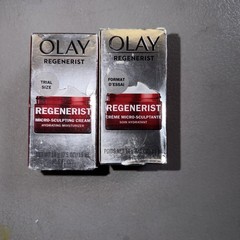 2 New Olay Mini Regenerist Micro-Sculpting Cream Triple Collagen – 0.5oz Each