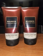 MEN&rsquo;S BOURBON BODY WASH SCRUB Bath & Body Works Lot Of 2