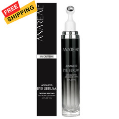 ANAREAL Eye Bags Treatment for Men and Women : 0.5 Fl Oz (Pack of 1), Black