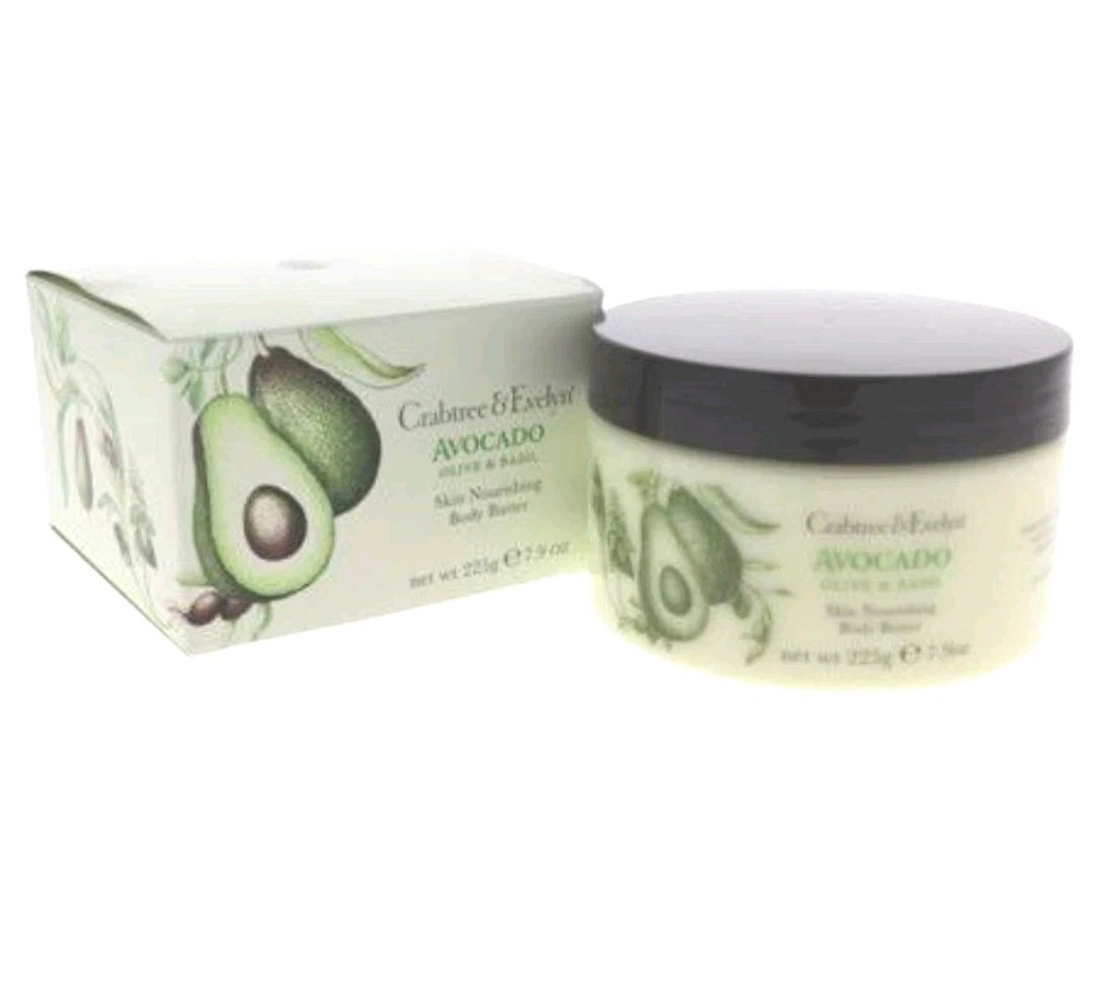 Crabtree & Evelyn AVOCADO OLIVE & BASIL Body Butter 7.9oz 225g NEW IN BOX