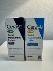 2 Pack CeraVe AM/PM Facial Moisturizing Lotion 3 oz each NEW IN BOX!!!