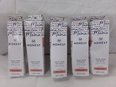 Lot of 5 Honest Hey Mama Love Calm Your Nip Balm Unscented 1.75 Oz Damaged Boxes