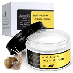 Snail Mucin Cream, 92% Pure Snail Slime Extract Moisturizer for Face and Body-US