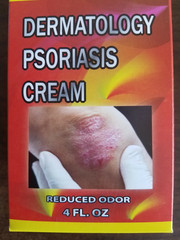 DERMATOLOGY PSORIASIS CREAM REDUCED ODOR 4 FL OZ 12/26 G.M.J. ITCHING FLAKING CR