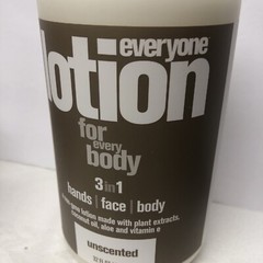 Everyone for Everybody Lotion Unscented 3 In 1 Hands Face Body 32oz Coconut Oil