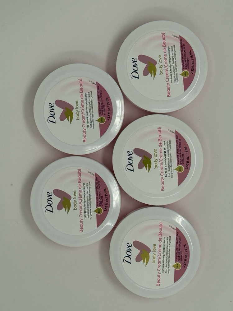 Dove Body Love Beauty Creme 24-Hour Soft Hydrated Skin, 6 PACK