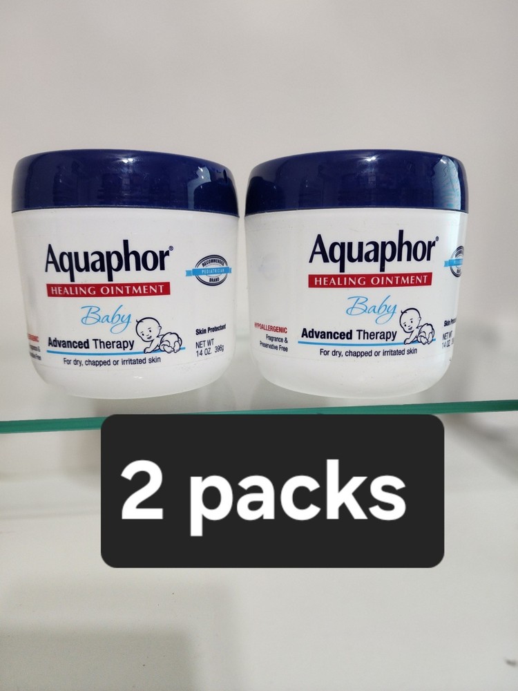 2 X Aquaphor Healing Ointment Advanced Therapy Skin Protectant 14 Oz Exp 10/26.
