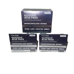 SET OF 3 PharmItalia 20% Glycolic Acid Pads w/Retinol & Niacinamide – 180 Count