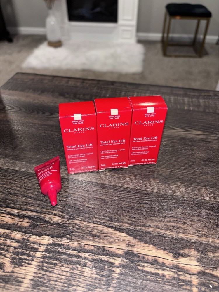 3 CLARINS Total Eye Lift Replenishing Eye Concentrate – 0.1 Oz Each – NIB