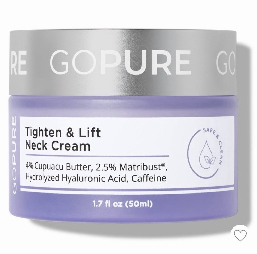 New & Sealed! Go Pure Tighten & Lift Neck Firming Cream 1.7 Oz 50ml