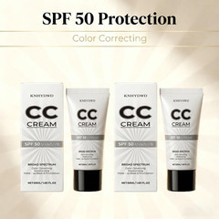 2 Pack CC Cream SPF 50 Color Correcting Moisturizing 1.69 Fl Oz Each ~ Exp 11/28