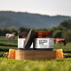 Santa Cruz Paleo, Beef Tallow, Beeswax & Honey 1 Ounce (Pack of 1), White