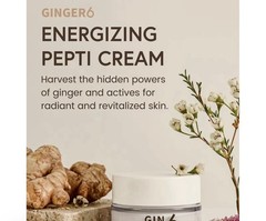 Ginger6 Energizing PEPTI Cream Vegan Moisturizer Niacinamide 50 mL 12M