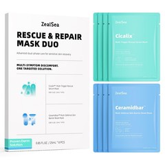 ZealSea Cicalix & Ceramidbar Face Masks Skincare, Allinone Proven Derm Soluti…