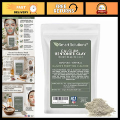 Pure Calcium Bentonite Clay 2 lb – Natural Healing Clay for DIY Facials, Deodora