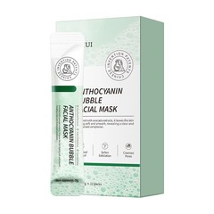 HUNMUI Anthocyanin Bubble Mask 5gx12 Pcs