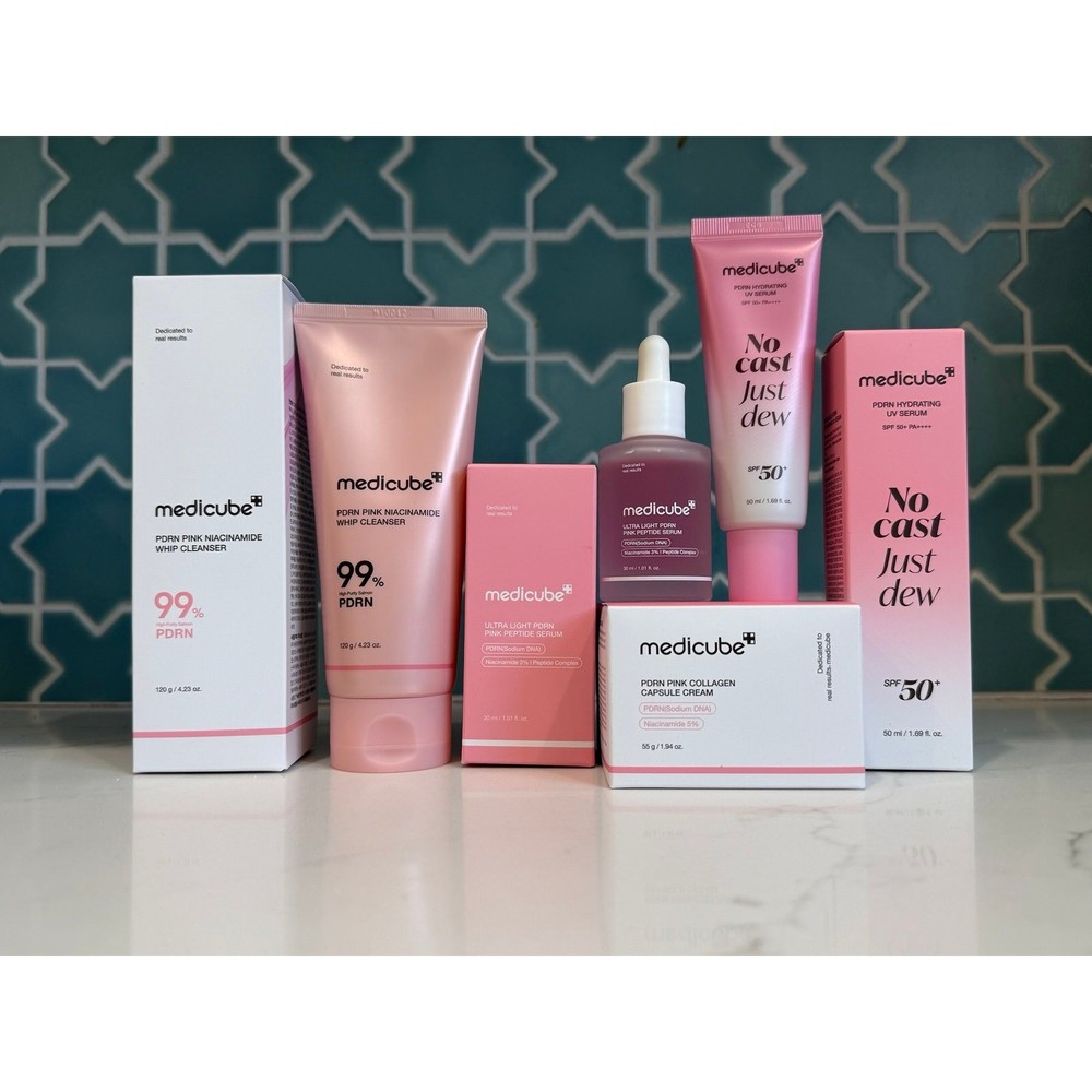 Medicube PDRN Bundle – Cleanser, Serum, Capsule Cream, Sunscreen