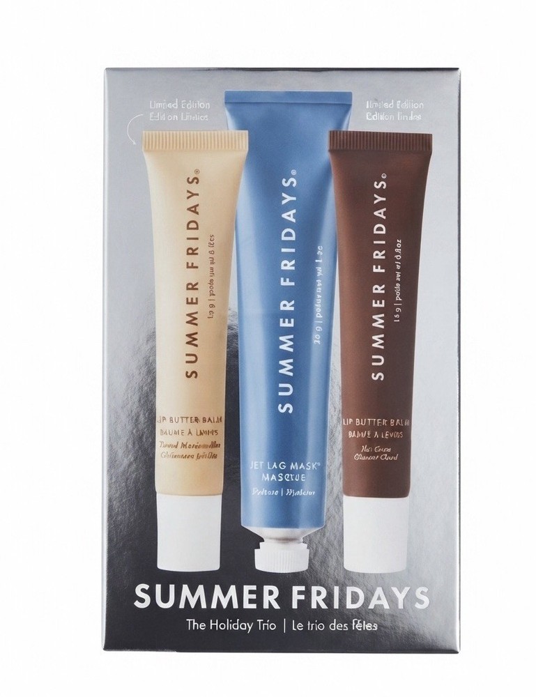 NEW Summer Fridays The Holiday Trio Set – Jet Lag Mask & Lip Butter Balm Ltd-Ed