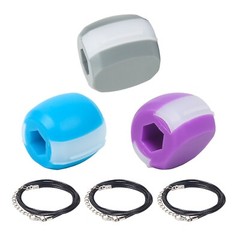Jaw Exerciser 3 Pack – Jawline Shaper Set With Neck Rope For Men And Women