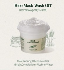 QTY 2 SKINFOOD Rice Mask Wash Off 120g 4.23oz Brightening Exfoliating USA Seller