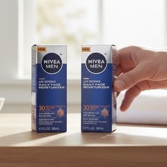 Nivea Men Age Defense Daily Face Moisturizer SPF 30 Hyaluronic Acid 1.7oz 2 Pack