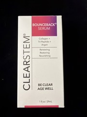 CLEARSTEM Bounceback Serum Collagen Tri-Peptide Argan Anti-Aging 1 fl oz / 29mL