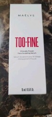 New, Maelys TOO-FINE Clinically Proven Face Sculpting Serum 15 mL. / 0.5 Fl. Oz.