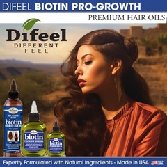 Difeel Biotin Pro Growth Premium Hair Oil 7.1 Fl Oz (Pack of 1), Clear