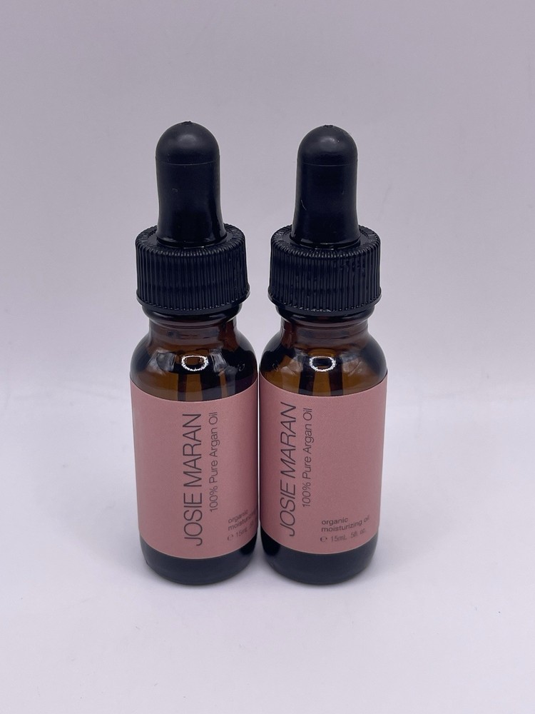 (x2) Josie Maran 100% Pure Argan Oil Organic Moisturizing Oil ~ 15ml/0.5 fl oz