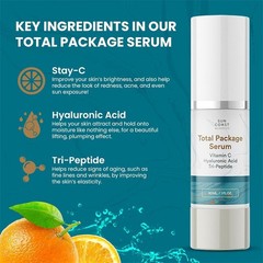 3- Sun Coast Sciences TOTAL PACKAGE essence 1oz Vitamin C Hyaluronic Acid