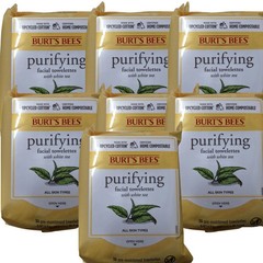 210 TOTAL 7 Pks Burt’s Bees Facial Cleansing Towelettes White Tea 30 Wipes Ea