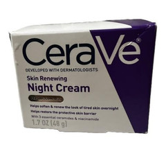 CeraVe Skin Renewing Night Cream for Face 1.7 Ounce Pack of 1