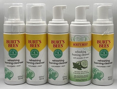 5PK Burt&rsquo;s Bees Refreshing Foaming Cleanser ~ 4.8 FL OZ EA ~ Cucumber+Mint ~READ