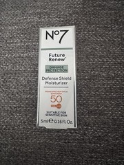 No7 Future Renew Damage Protection Moisturizer SPF 50, 5mL/.16 fl oz New