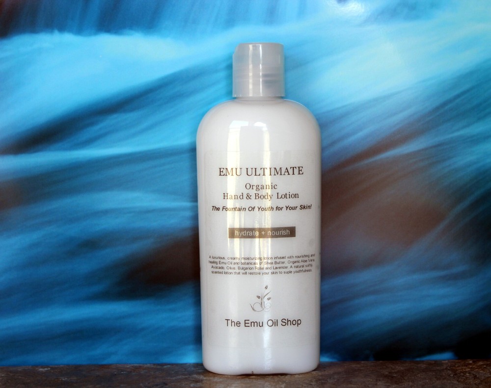 Emu Oil HAND & BODY LOTION/Cream – 100% Natural, Organic Ingredients – Unscented