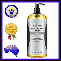 HYALURONIC ACID 100% Pure Anti Aging Hydrating Serum, Plumps Wrinkles Fine Lines