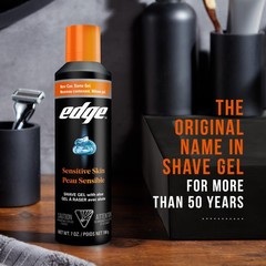 Edge Shaving Gel for Men, Sensitive Skin with 7 Ounce (Pack of 6),