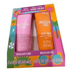 Simple Luxury Brazilian Hand Cream Set 2×1.4 fl oz, Flora & Sol Moisturizer